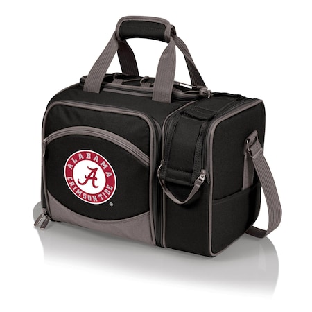 Picnic Time Family Of Brands NCAA Alabama Crimson Tide Malibu Cooler Picnic BasketBlack with Gray Accents 508-23-175-004-0
