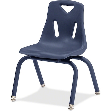 Jonti-Craft Berries Stacking Chair with Powder-Coated Legs, 14 in. Ht, Navy 8124JC1112