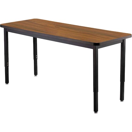 Global Industrial Height Adjustable Table, 48W x 24D x 22-1/4 to 37-1/4H, Walnut 695746WN