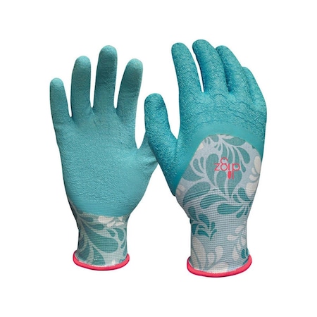 Digz Womens Latex Gardening Gloves - Blue  Medium 7503279