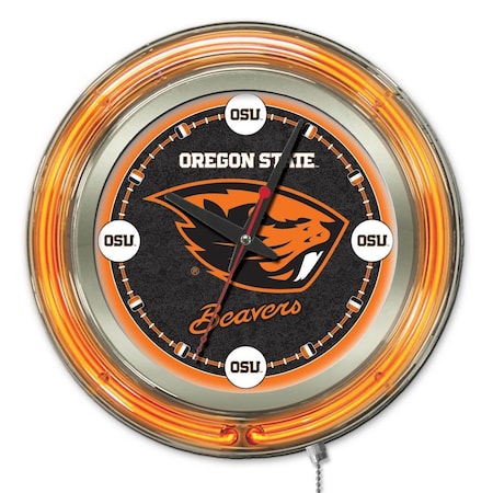 Holland Bar Stool Co Oregon State University Double Neon 15" Clock Clk15OregSt