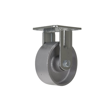 Vestil Cast Iron/Steel Rigid Caster 5 In. Diameter x 2 In. Width 1322 Lb. Capacity Silver CST-VE-5X2CI-R