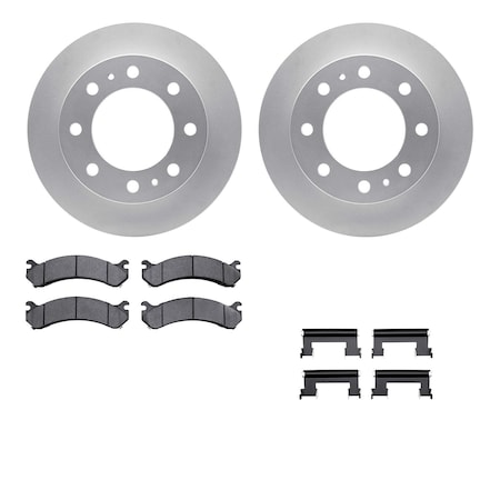 Dynamic Friction Co DFC GEOSPEC Coated Rotors with 5000 Brake Pads - Ceramic and Hardware 4512-48111