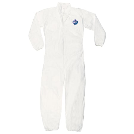 Mcr Safety DISPOSABLE GARMENT WITH OPEN SLEEVES AND OPEN ANKLE, XL, WHITE, DUPONT TYVEK TY125SXL