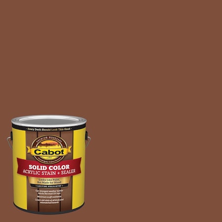 Cabot Solid Color Acrylic Stain & Sealer Solid Redwood Acrylic Deck Stain 1 gal 140.0001880.007