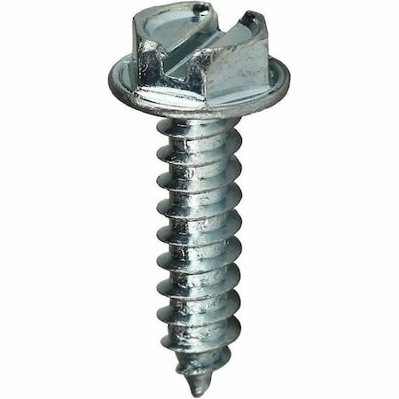 Dottie Sheet Metal Screw, #6 x 2 in, Zinc Plated Steel Flange Hex Head Combination Phillips/Slotted Drive HWSMS62