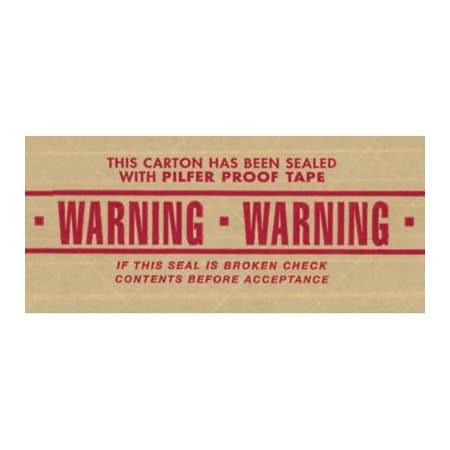 Bubblefast 3'' x 450' ''Warning'' Tape Logic Grade 7500 Messaged Reinforced Water Activated Tape, 10PK BFT9077500P