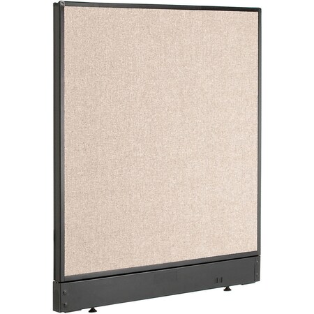 Global Industrial Interion Office Partition Panel with Pass-Thru Cable, 36-1/4"W x 46"H, Tan 240224PTN
