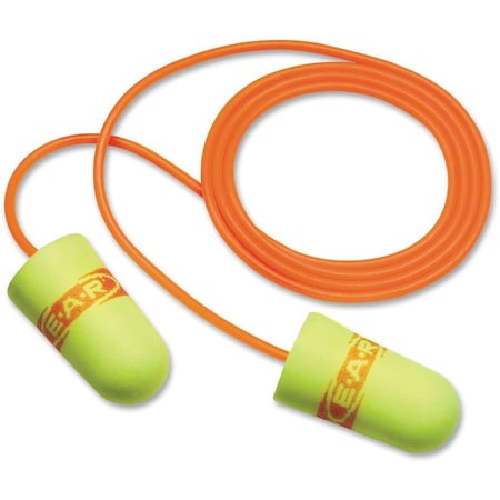 3M E-A-Rsoft SuperFit Disposable Corded Ear Plugs, Bullet Shape, NRR 33 dB, Yellow, 200PK 311-1254