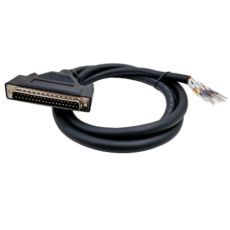 Compucableplususa 25FT DB37 Male to Bare Wire RS232 Serial Pigtail Cable - 28AWG Shielded Open End PVC DBC-37MW-25