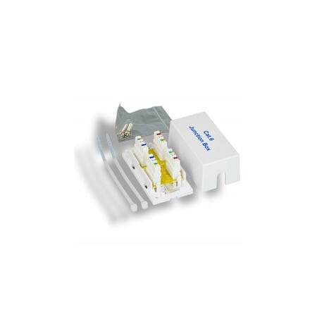Cable Wholesale Cat6 Inline Junction Box, 110 Punch Down Type 30X8-11110