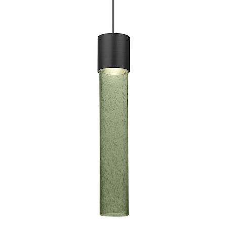 Besa Lighting Besa Wanda 12 Pendant, Moss Bubble, Black Finish, 1x 3W LED 1XT-WAND12MS-LED-BK
