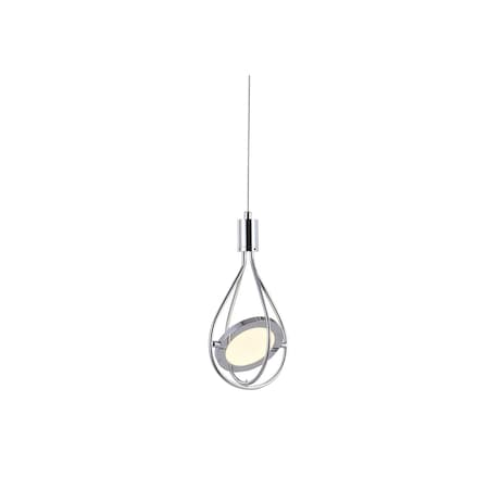 Jonathan Y Orion 5.5" Adjustable Modern Integrated 1-Light Cluster LED Metal Pendant, Chrome JYL7032A