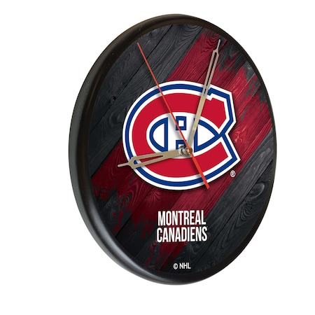 Holland Bar Stool Co Montreal Canadiens 13" Solid Wood Clock WClkPBlkMonCan