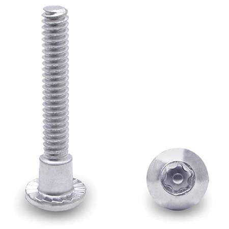 Light House Beauty 1.38 in. Six Lobe Shoulder Screw with Anti-Tamper Pin, Chrome Plated LI1075588
