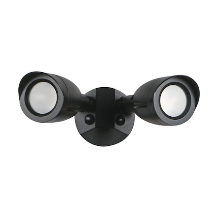 Nuvo LED Security Light Dual Head Black Finish 4000K 65/720