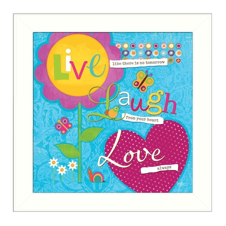 Homeroots Love Always White Framed Print Wall Art 405455