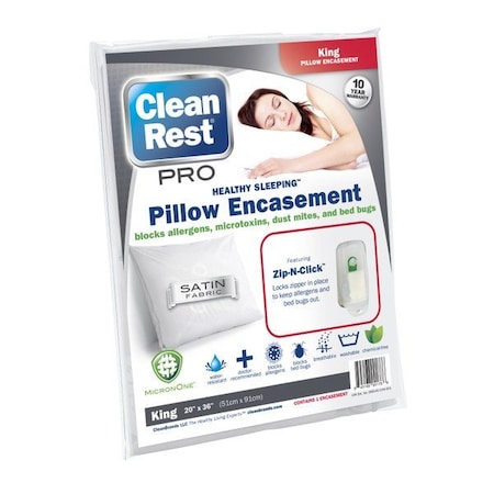 Cleanrest Pillow Protector, 36 in L, White 845168001786