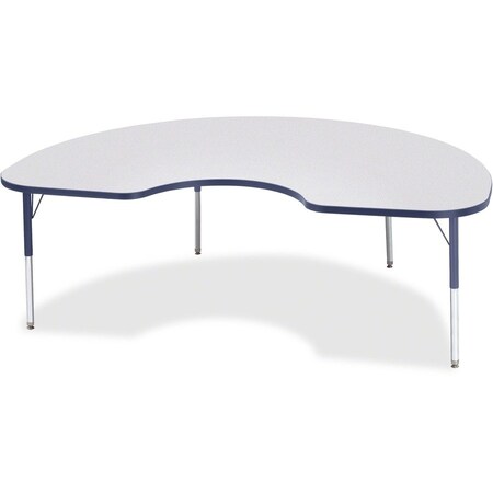 Jonti-Craft Berries Kidney Activity Table, 48 in. x 72 in., E-height, Freckled Gray/Navy/Gray 6423JCE112