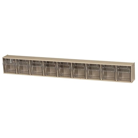 Quantum Storage Systems QUANTUM STORAGE SYSTEMS RQTB309IV Tip Out Bin, 9-Compartment, 2-1/2 in L, 23-5/8 in W, Polystyrene RQTB309IV
