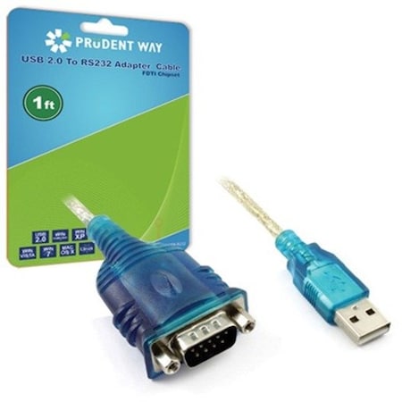Prudent Way PWI-USB-RS232 USB 2.0 to RS232 1Ft Adapter Cable PWI-USB-RS232