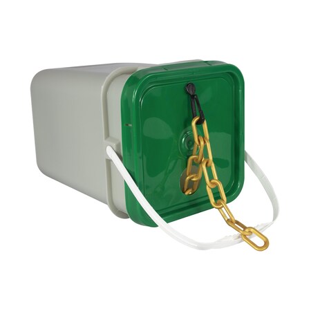 Mr. Chain 2" x 120' Gold Heavy Duty Plastic Safety Chain - Pail 51009-P