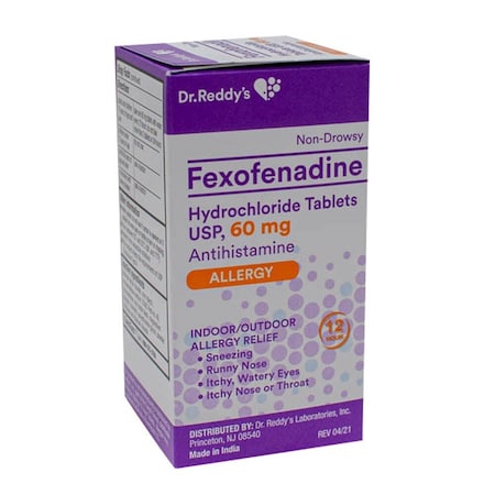 Dr Reddys Laboratories Fexofenadine HCl, 60mg, 100PK 55111078301