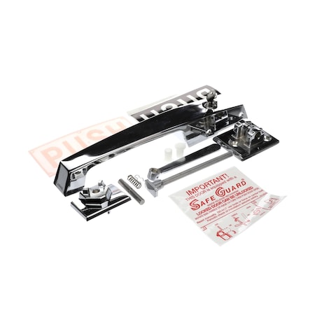 Kason Latch Kit with Lever Release/Cylinder Lock and Keys, Chrome 1236C-00005