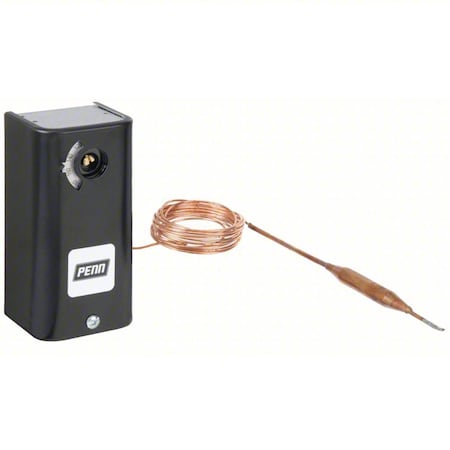 Johnson Controls Line Voltage Mechanical Thermostat, Heat or Cool, 100 to 240F, Screwdriver, 120 to 277V AC, 1C, 1H A19AAC-9C