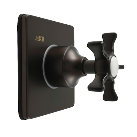 Kingston Brass Single-Handle Three-Way Diverter Valve with Square Trim Kit, Oil Rubbed Bronze KS3045NX
