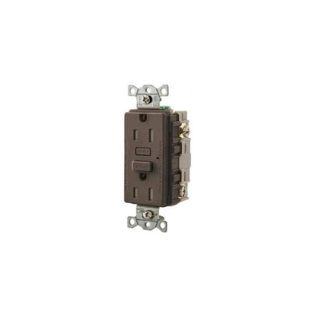 Hubbell 15A Self-Test GFCI Receptacle, White GFT15