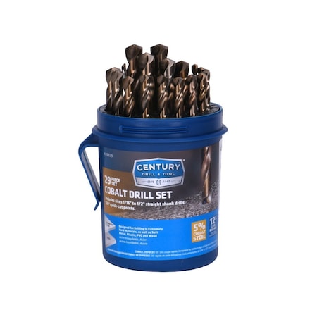 Century Drill & Tool 29 Piece Cobalt Drill Bit Set 26929