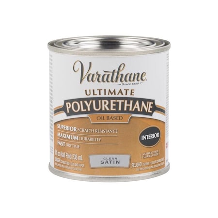 Varathane Polyurethane Ultimate Satin Clear Oil-Based 8 oz Clear 9161H