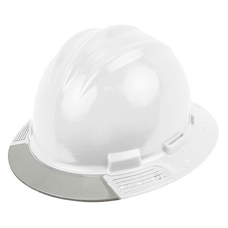 Bullard Hard Hat, Front Brim, AboveView, White AVWHRG