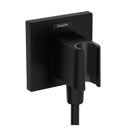 Hansgrohe FixFit E Wall Outlet with Handshower Holder in Matte Black 26889671