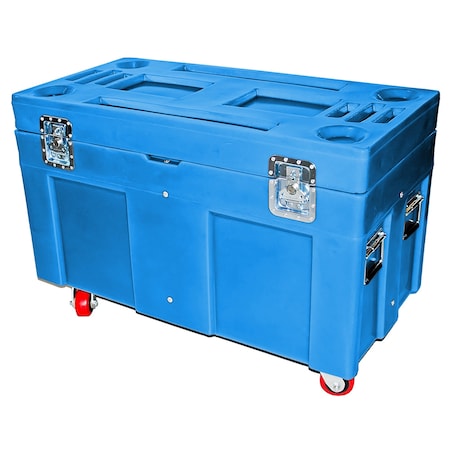 Myton Industries Road Case, 10 cubic ft., 850lb. capacity, BLU RC-4524H4 BLUE