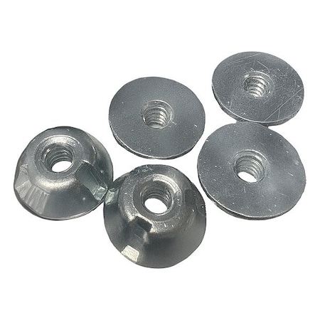 Zoro Select Tri-Groove Nut, #10-24, PK5 0030