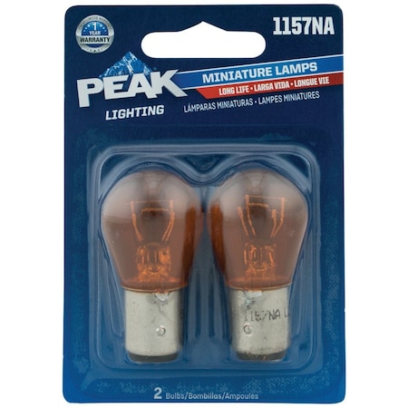 Peak 1157NA 12.8/14V Mini Incandescent Automotive Bulb, 2PK 1157NALL-BPP