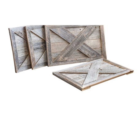 Homeroots 23" Gray Distressed Wood Christmas Tree Collar 379883