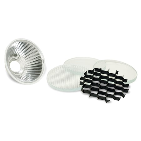 Elco Lighting Koto Accessories, White Hex Louver Lens L57