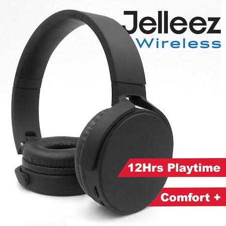 Maxell JWH-BLK JELLEEZ WIRELESS BLUETOOTH HEADPHONE, BLACK 198100
