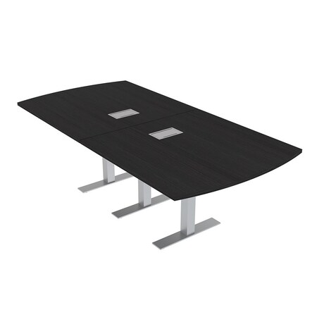 Skutchi Designs 8ft Conference Table With Power Unit | Person Modular Arc Rectangle Meeting Table | Harmony Series HAR-AREC-48X96-T-U999ST19-ESIL