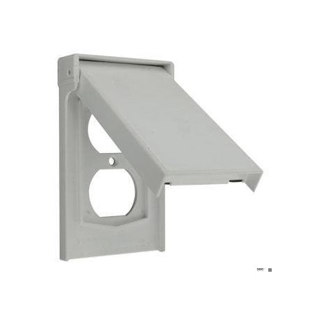 Leviton Wall Plate, Gray, 4.4375 in H 4978-GY