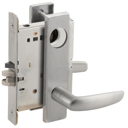 Schlage Grade 1 Institution Mortise Lock, Less Cylinder, 07 Lever, L Escutcheon, Satin Chrome Finish, Field L9082L 07L 626