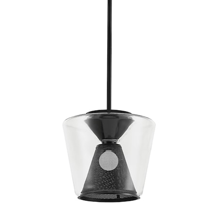 Troy Lighting Berlin 1 Light Pendant 12.5 In. Soft Black F5851-SBK