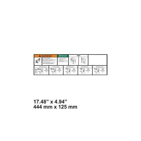 Jlg REPLACEMENT DECAL, SKYGLAZIER CAP 1001199035