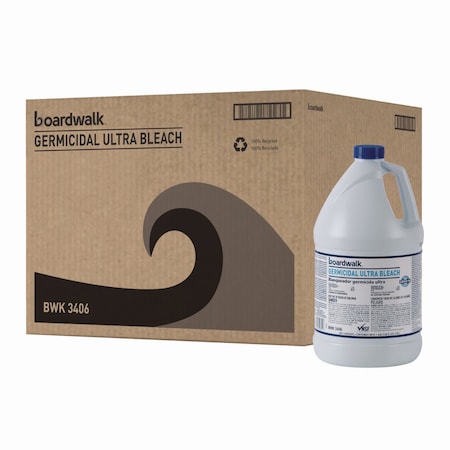 Boardwalk Germicidal Ultra Bleach, 6% Sodium Hypochlorite, 1 gal Bottle, 6PK 11007195044