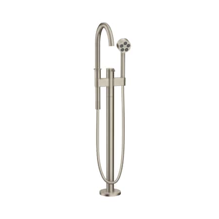 Axor ONE Freestanding Tub Filler Trim with 1.75 GPM Handshower in Brushed Nickel 48441821