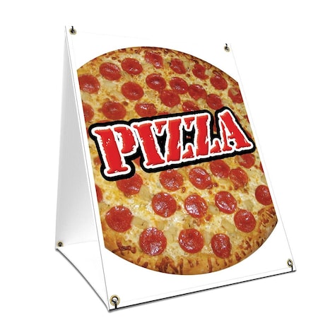 Signmission Pizza, 36 Inch x 24 Inch A-frame Yard Sign, Plastic Sign SBC-2436-Pizza