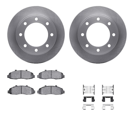 Dynamic Friction Co DFC Brake Rotor with 5000 Brake Pads and Hardware Kit 6512-99400